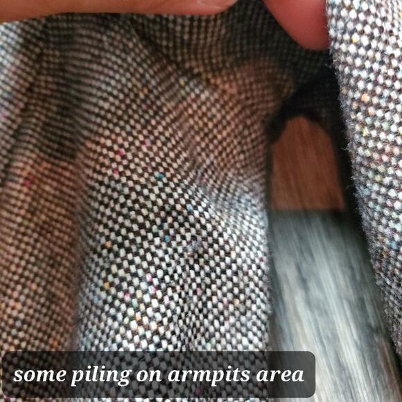 Trina Turk Women Size 8 Tan Houndstooth Blazer Preppy Classic Workwear Mod Style - Picture 6 of 9